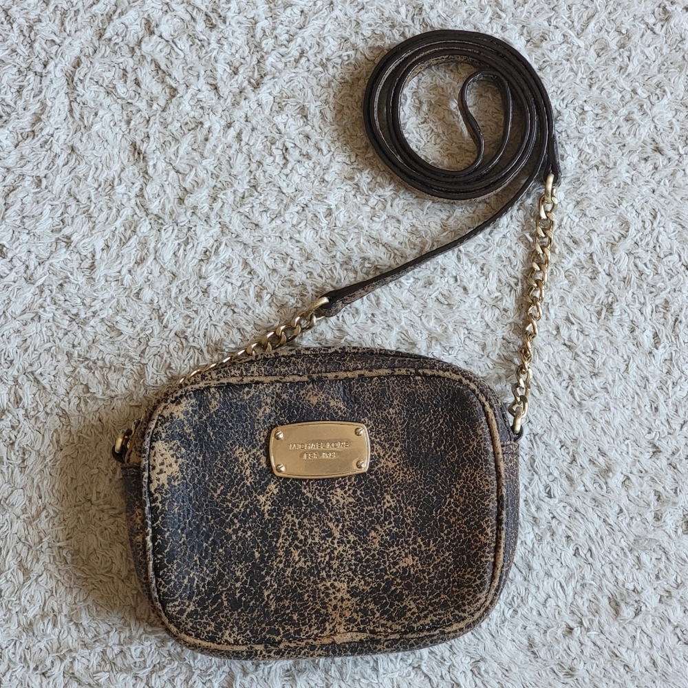 Michael Kors Distressed Leather Crossbody Bag